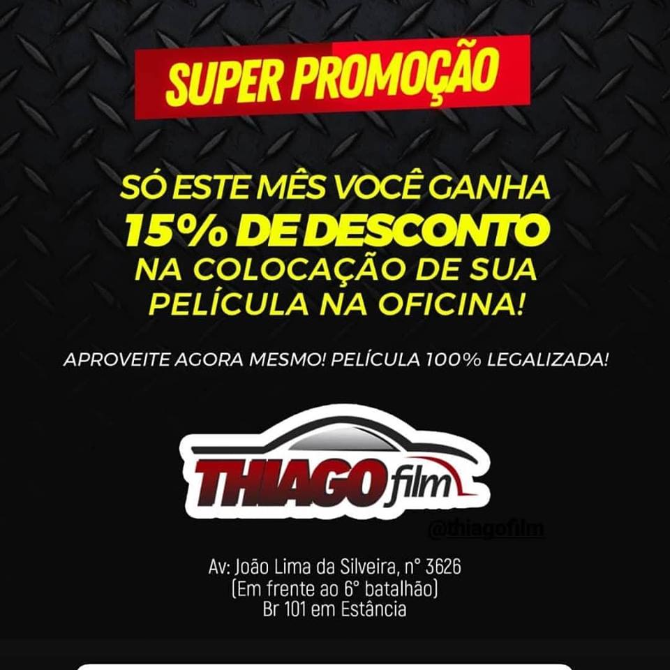 Estância: Thiago Film lança super promoção que vai até o dia 30/10