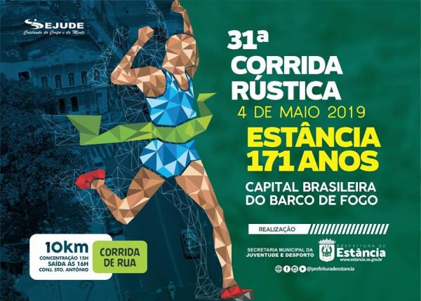 Prefeitura de Estância realizará a 31ª Corrida Rústica em alusão ao aniversário da cidade