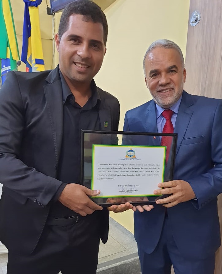 Diretor da DER-1, recebe título de Cidadão Estanciano