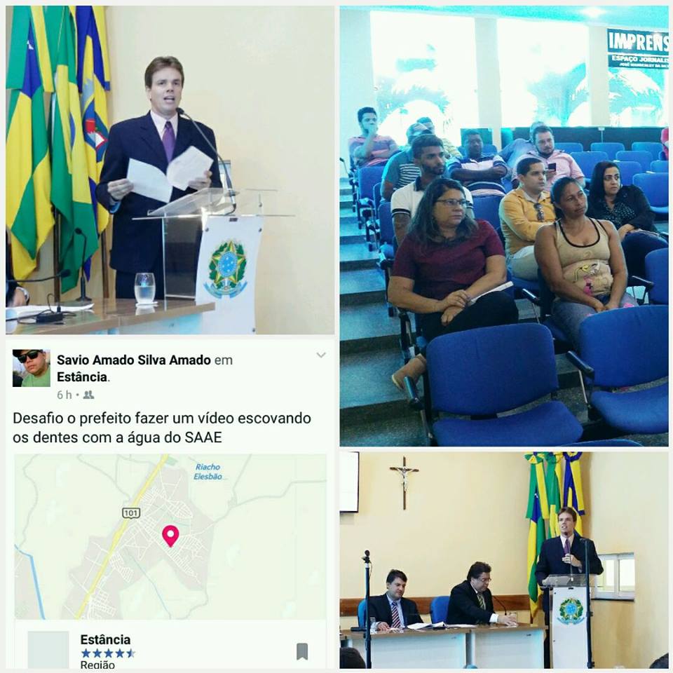 Tito Magno cobra explicações do prefeito Gilson Andrade acerca da água de má qualidade do SAAE