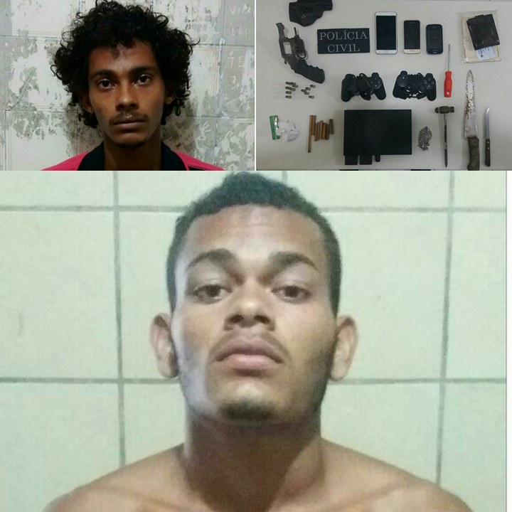 Polícia Civil de Estância prendem dois assaltantes e apreende adolescente infrator